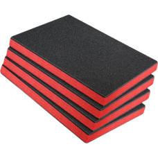 MagiDeal 4 x įrankių dėžutės putų pagalvėlės lagaminui Praktinis nešiojamasis naudojimas Dėžutės įdėklas Polietileno saugojimo plokštės 50 cm x 33,5 cm X