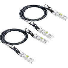 10Gtek 2 SFP+ DAC Twinax kabelių pakuotė, 0,5 m, 10G SFP+ į SFP+ tiesioginio prijungimo varinis pasyvusis kabelis, skirtas 