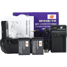 DSTE eos-800d akumuliatoriaus laikiklis su 2 x LP-E17 akumuliatoriumi ir USB įkrovikliu, skirtas 