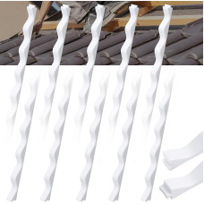 10 Stück 91,4 cm Schaumstoff-Verschlussstreifen für Metalldachplatten, weiß, wetterfest, Dachschaum-Verschlussstreifen für Metallwelldachplatten, Hurricane-Dachpflege, Reparaturzubehör (Wavy)