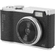 Denash 4K skaitmeninis fotoaparatas, senovinis CCD fotoaparatas Vlogging fotoaparatas fotografijai, nešiojamasis kompaktiškas taškinis ir skaitmeninis fotoaparatas paaugliams suaugusiems pradedantiesiems (32GB)