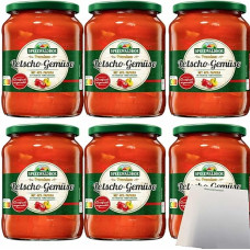 Spreewaldhof Premium Letscho Vegetables Hungarian Style Pack of 6 (6 x 720 ml Glass) + usy Block