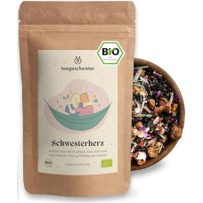 teegeschwister Sister Heart Ekologiška baltoji arbata su vaisiais ir žolelėmis Dovana seseriai 70 g