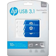 USB 3.1 HP 32GB X755W Pack of 3 Blue