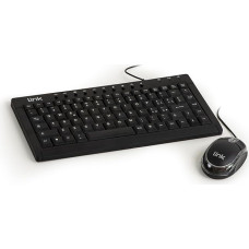 LINK LKTAST04 + LKMOS04 - Mini klaviatūra itališka multimedijos USB + mini optinė USB pelė 3 mygtukai Juoda