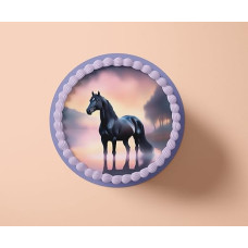 CGD - Edible Cake Topper - Perfect for Horse Lovers - Decorative Cake Topper for Birthday, Party & Special Occasions - Horses 2 (Fondant)