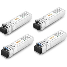 2 Pairs 10G SFP+ Bidi Transceivers, 10GBase-BIDI 1270nm/1330nm SMF, up to 10km, Compatible with Cisco, Ubiquiti, Mikrotik, D-Link, Supermicro and Other Open Switches