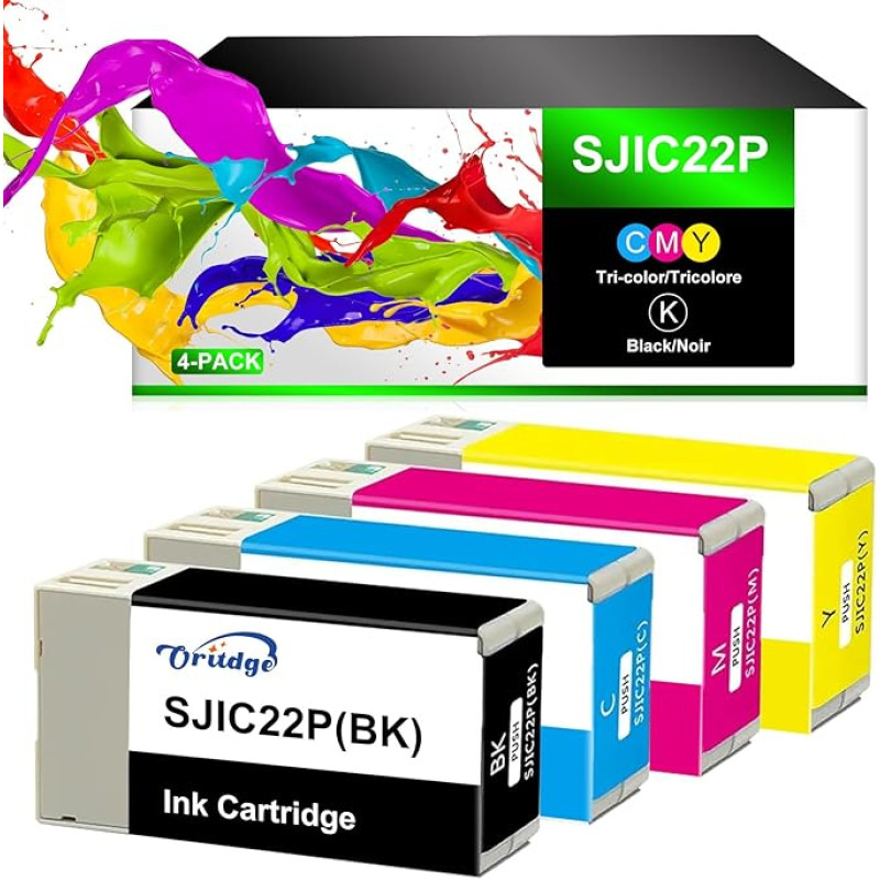 SJIC22P rašalo kasetė Epson SJIC22P SJIC22P-K SJIC22P-M SJIC22P-C SJIC22P-Y S020604 S020603 S020602 Suderinama su Epson Colorworks TM-C3500 C3500 C3510 C3520 (juoda, žydra, žydra, purpurinė, geltona)