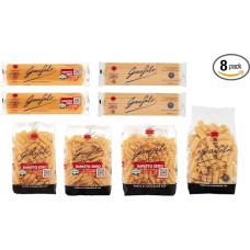 Bandomoji makaronų pakuotė (8 x 500 g) Itališki kietųjų kviečių manų kruopų makaronai + itališki gurmaniški makaronai Polpa 400 g