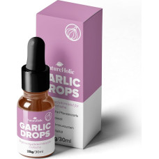 NatureHolic Česnakų lašai Žuvų maisto priedas gėlavandeniams ir sūriems akvariumams Žuvims, skatinantis gyvybingumą, spalvas ir gerą savijautą 30 ml