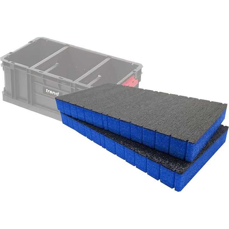 Schaumstoffeinlagen für Trend Tote 200 & Trend Toolbox 200 Cut & Peel Schaumstoffeinsätze für Werkzeugorganisation, Kaizen, 5s(50mm, Blau)