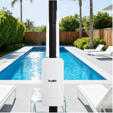 Lauko WLAN prieigos taškas, AC1200 dviejų dažnių belaidžio WiFi prieigos taškas, 1200 Mbit/s WLAN stiprintuvas, atsparus oro sąlygoms, palaiko saulės energiją ir POE maitinimą, kartotuvo/AP/maršrutizatoriaus režimai, 100 Mbps WAN/LAN
