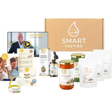 1-Day Detox Box - Vegan Fasting & Soup Treatment for Home with Soups, Tea & Bitter Drops - Gentle Relief Treatment without Hunger - Includes Instructions & Tape Measure - Smart Fasting According to Dr