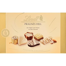 Lindt Chocolate | Pralinés Light Box | 200 g | 20 Bright Chocolates in 10 Delicious Varieties, Partially with Alcohol | Chocolate Gift