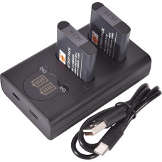 DSTE LI-90B LI-92B atsarginė baterija + dvigubas USB įkroviklis su LCD ekranu, suderinama su 