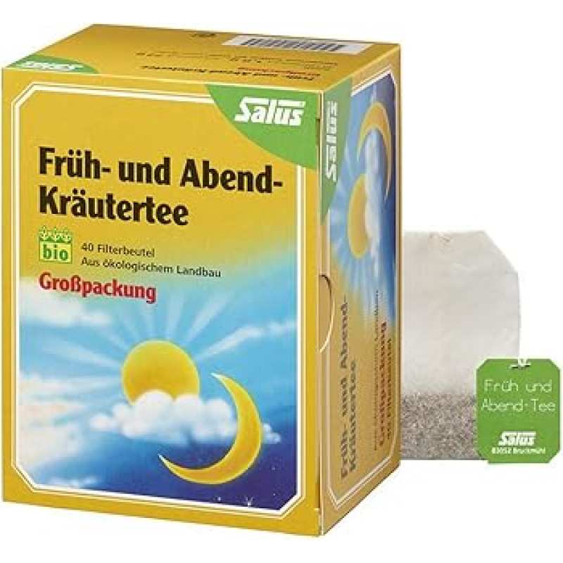 Early and Evening Herbal Tea Organic Salus Filter Bags Pack of 40
