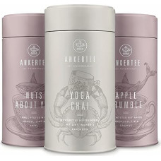 ANKERTEE Jingle Brew Trio | Nuts About You, Yoga Chai, Apple Crumble | 3 arbatos rūšys vertingame rinkinyje | Palaidos arbatos | Ankerkraut | Vaisių ir prieskonių arbatos dovanų rinkinys