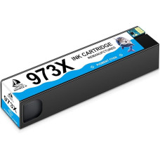 DOUBLE D 973X mėlynos spalvos kasetė, skirta HP 973X mėlynos spalvos kasetei, atnaujinimui įtakos neturi, suderinama su HP PageWide Pro 477dw 477dw 477dw 477dn 452dw 452dw 452dn 552dw 577dw pakuote