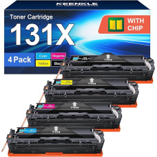 KEENKLE 131X toneris, suderinamas su HP 131A 131X CF210X CF210A, skirtas HP Laserjet 200 Color MFP M276nw Toneris M276n M251n M251nw M276 M251 (juodas, žydras, geltonas, purpurinis, 4 vnt.)