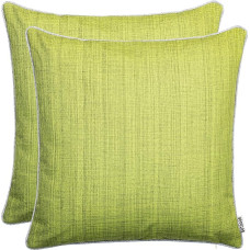 Brandsseller 2 lauko pagalvėlių rinkinys 45 x 45 cm - oro sąlygoms atsparios dekoratyvinės pagalvėlės su lininiais apvadais - vandeniui atsparios sodo pagalvėlės ir dekoratyvinės pagalvėlės, skirtos naudoti lauke - sofos pagalvėlė