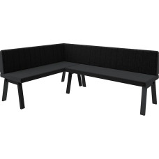FURNISTAR Akiko Metal A Corner Bench Set for Your Dining Room, Kitchen, Modern, Sitting Area, Dining Nook. Perfect for Kitchen, Office and Reception. Solid and Strong Workmanship. (142 x 196 Left Inari100)