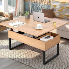 VOWNER Kavos staliukas reguliuojamo aukščio, daugiafunkcinis svetainės stalas 