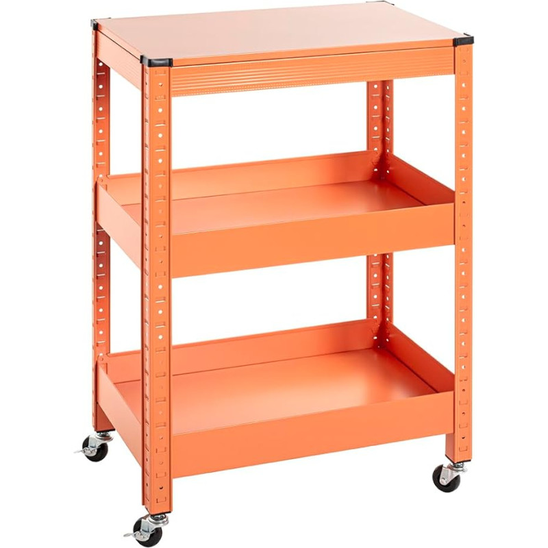 HAKU Möbel serviravimo vežimėlis oranžinis metalas Matmenys: Stilius: š. 50 x v. 75 x g. 32 cm: Modernus