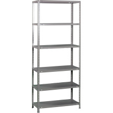 Simon 6 Tier Metal Rack, Heavy Load 75kg, 2000 x 1100 x 400 mm, Garage Shelf, Grey