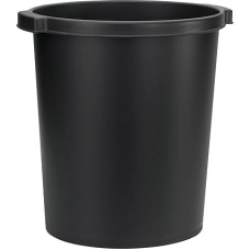 Jalema Re-Solution 2292860990 Wastepaper Bin 15 Litres Polypropylene Round with Handle Stackable Black