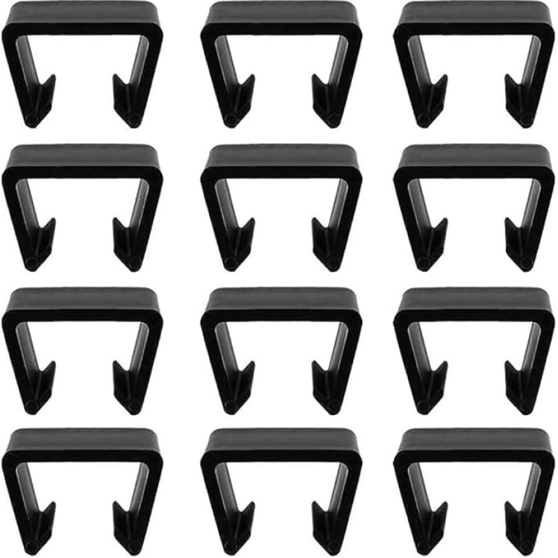 LATERN Pakuotė, 12 lauko baldų spaustukų, 5,3 cm plastikiniai lauko sofos spaustukai, tvirti tvirtinimo spaustukai rotango baldams, sekcijų jungtys rotango kėdėms, sodo sofoms