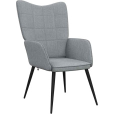 vidaXL Recliner Chair, Armchair with Steel Frame, Relaxing Chair, Upholstered Chair with Armrest, TV Chair, Living Room, Modern, Light Grey Fabric