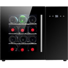 Elektroninė vyno spinta 12 butelių, pastovios temperatūros vyno spinta, buitinis šaldytuvas, arbatos spinta, maža mini cigarų spinta