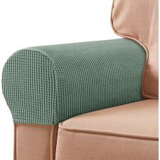 Įtempiami porankių užvalkalai kėdėms ir sofoms, sofos porankių užvalkalai sofai, spandeksas, neslystantys, baldų apsauga, skalbiami, fotelių užvalkalai, skirti minkštasuoliams, 2 vnt. (Matcha)