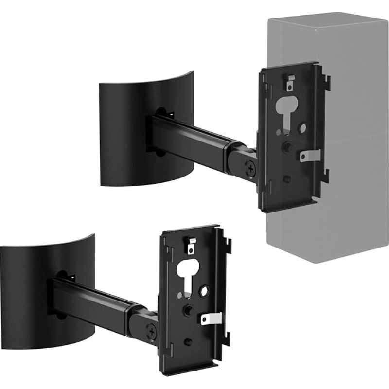Speaker Mount Wall Mount and Ceiling Mount for Bose UB-20, UB-20 Series II, WB-50 II, Lifestyle Series, Soundtouch Series, Angle Adjustable Speaker Wall Mount - Black (Pack of 2)