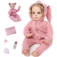 AIBAOLIAN Reborn Doll 24 colių Reborn Baby Lifelike Soft Silicone Vinyl Real Reborn Baby Handmade Newborn Reborn Baby Girl