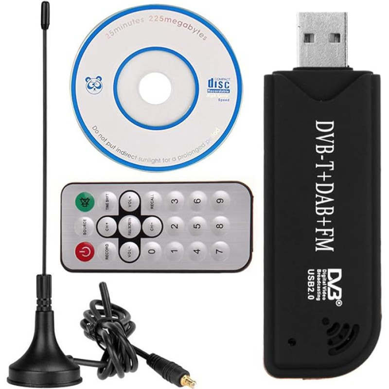 RIWPKFH IR nuotolinio valdymo pultas Skaitmeninis palydovinis USB TV Stick DAB FM DVB-T RTL2832 FC0012 SDR RTL-SDR Dongle Stick Skaitmeninis TV imtuvas imtuvas