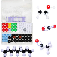 LINKTOR Chemijos molekulinių modelių rinkinys mokiniams ir mokytojams, skirtas organinės ir neorganinės chemijos mokymuisi, skatinantis entuziazmą mokytis ir didinantis erdvinę vaizduotę (190 dalių)