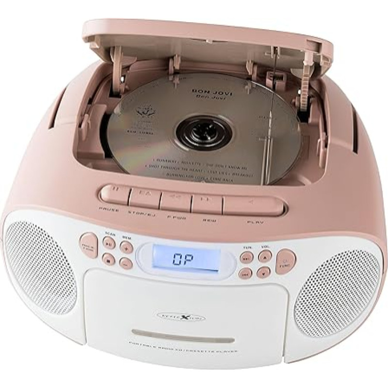 Reflexion CD Player with Cassette and Radio for Mains and Battery Operation (PLL FM Radio, LCD Display