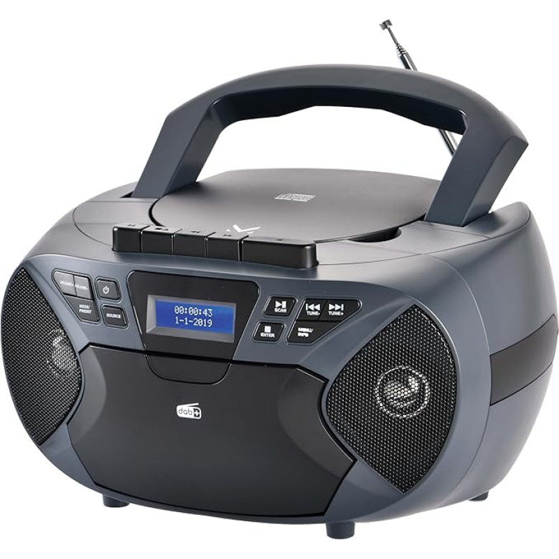 MAJESTIC Portable Radio Recorder (Ah-2430) Dab Boom Box Tris C-Cs E CD