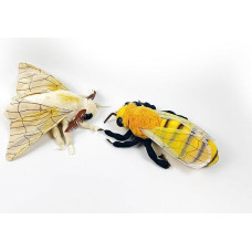 PuffPurrs Moth and Bee Plush Toy Set, Adorable and Lifelike Insect Lovers, Great for Nature Lovers and Kids, Pack of 2