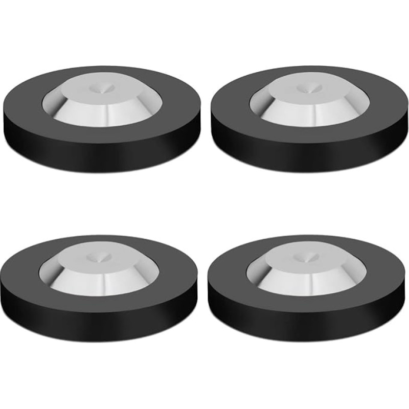 YuanYong Speaker Feet 49 mm x 13 mm with POM Stainless Steel Speaker Pads HiFi Devices Feet for HiFi Speakers, Subwoofer, Audio Amplifier, DAC and CD Player (Black)