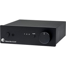 Pro-Ject Stereo Box S3 BT Ultra Compact Full Amplifier with AptX HD Bluetooth and Motor Potentiometer (Black)