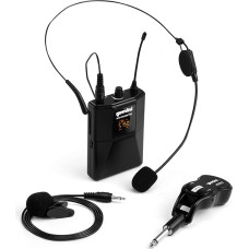 Gemini Sound Pro Audio GMU-HSL100 Plug and Sing Karaoke DJ Bluetooth Wireless UHF Band Headset/Lavalier Microphone with Cordless 1/4