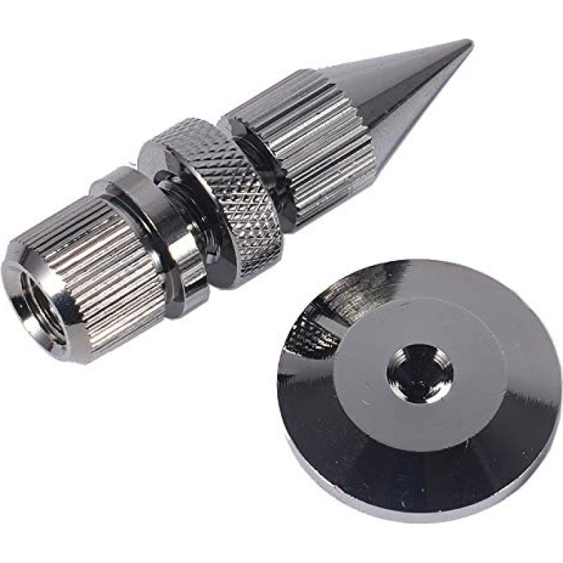 ANCLLO 4 Chrome Plated Speaker Spikes,Copper Speaker Spike Set Speaker,Shockproof,Adjustable Insulation Feet,Stand,Taper Pad for Turntable,Amplifier,CD DAC Recorder