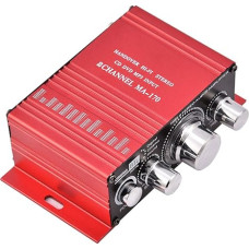 Lazmin Home Audio Amplifier, Portable Dual Channel Surround HiFi Sound HiFi Stereo Receiver 12V Adapter for Car