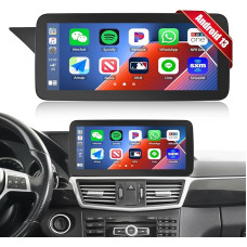 CAMECHO 8 Core 4+64GB Android 13 Radio for Benz NTG4.0 E-Class 2 Doors W212 2009-2012, 10.25 Inch Car Radio with 4G CarPlay Android Car WiFi (LHD)