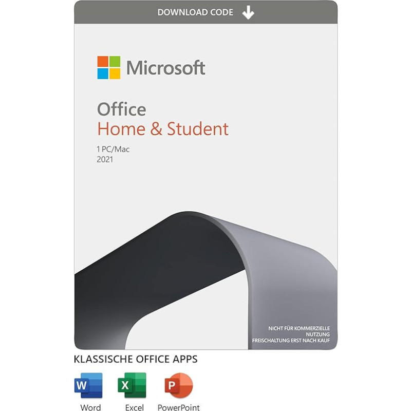 Microsoft Office 2021 | Home & Student | 1 Device | 1 User | PC/Mac | Activation Code by Email