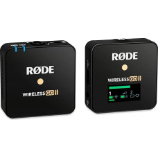 RØDE Wireless GO II Single Ultra Compact Wireless Dual Channel Microphone System with a Built-in Microphone, Built-in Recording Function and 200m Range for Film Production, Interviews