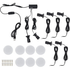 Acouto Display Cabinet Light, USB Powered, Dimmable, Round, Small LED Cabinet Lamp for Wardrobe Display Hall, Under Cabinet Lighting (7)