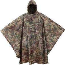 USGI Industries Military Style Poncho Multi Use Rip Stop Camouflage Rain Poncho